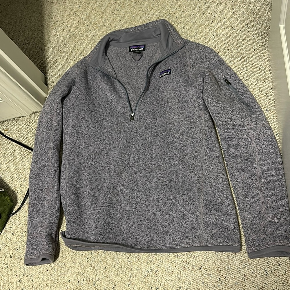 Patagonia better sweater quarter zip in lilac